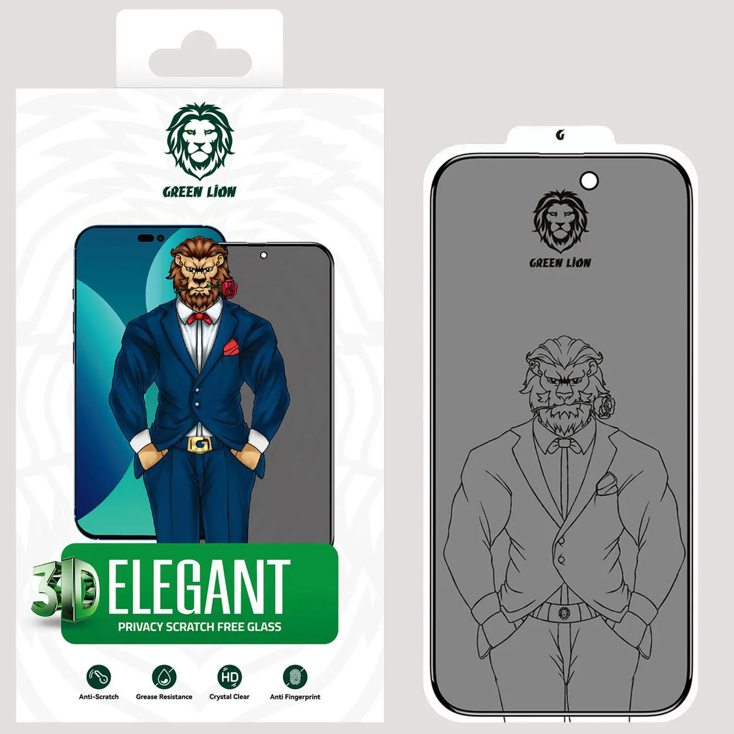 محافظ تمام صفحه شیشه‌ای مدل Privacy مناسب برای گوشی موبایل اپل iPhone 14 Pro Max